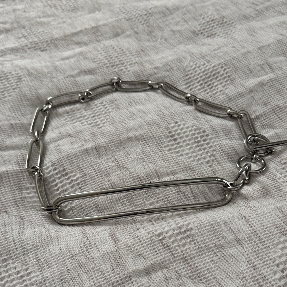 W by Worth Silver Chain Belt